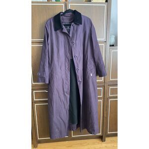 London Fog Purple Trench Coat Size 6